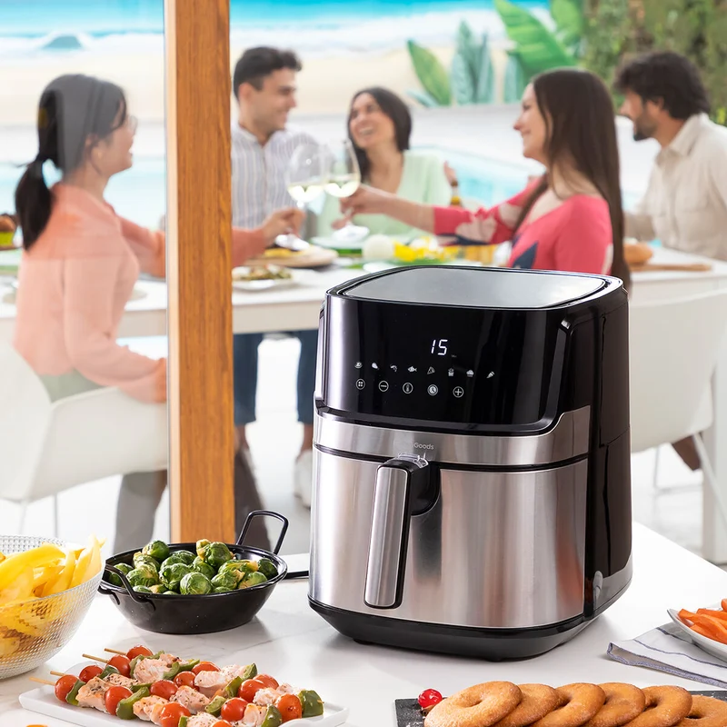 Friteuse à air InnovaGoods Fryinn Pro 5500 Noir 1700 W 5,5 L Acier inoxydable