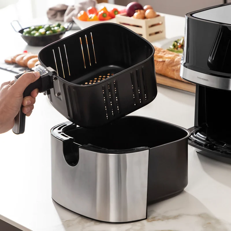 Friteuse à air InnovaGoods Fryinn Pro 5500 Noir 1700 W 5,5 L Acier inoxydable
