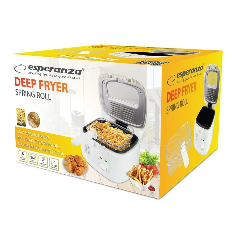 Friteuse à air Esperanza EKG012 Blanc 1800 W 2,5 L