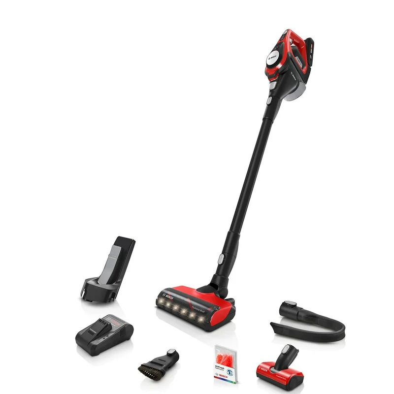 Aspirateur balai BOSCH BBS8214PET Noir/Rouge