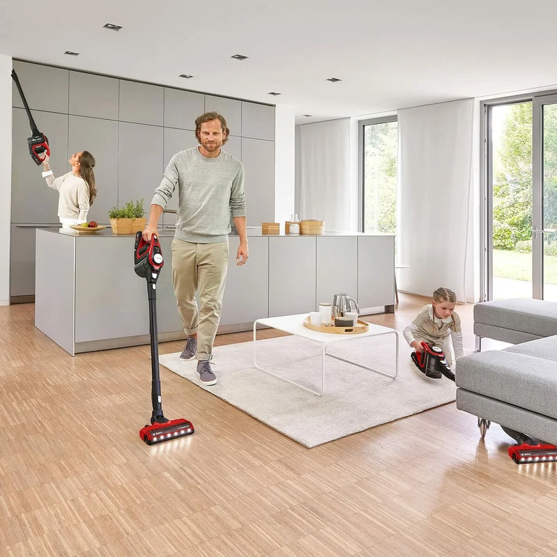 Aspirateur balai BOSCH BBS8214PET Noir/Rouge