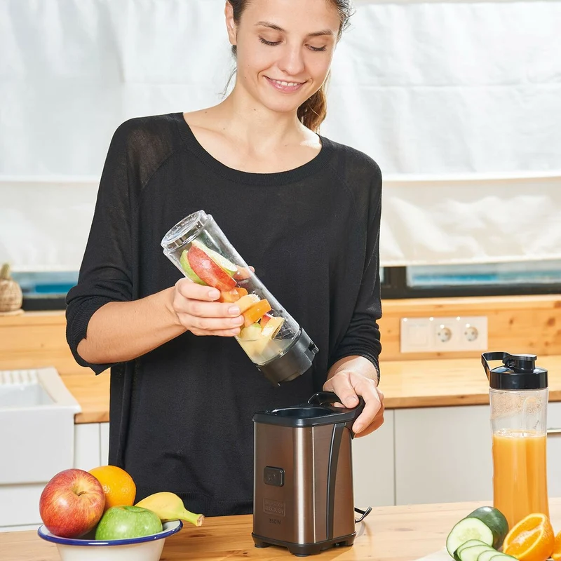 Bol mélangeur Black & Decker gris 300 W 600 ml