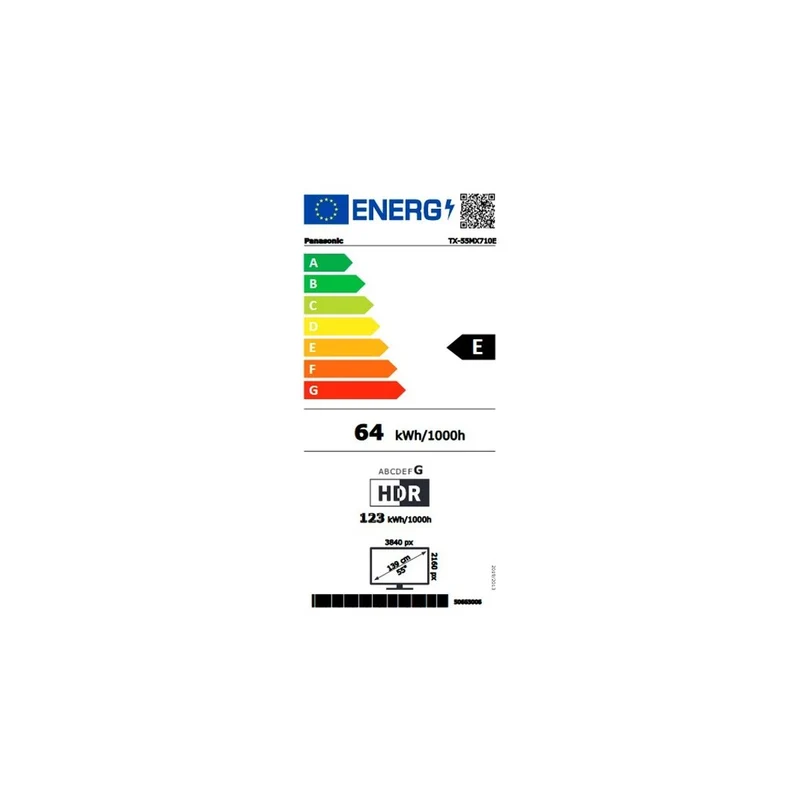 Téléviseur intelligent Panasonic TX55MX710E 4K Ultra HD 55" LED Wi-Fi