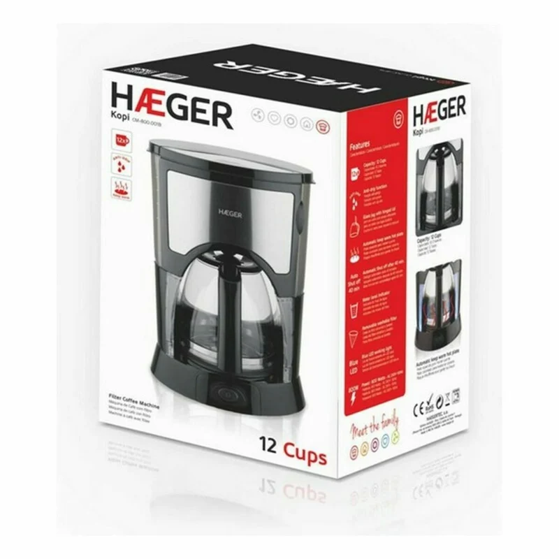 Machine à café filtre Haeger CM-800.001B 800W noir 800 W 550 W