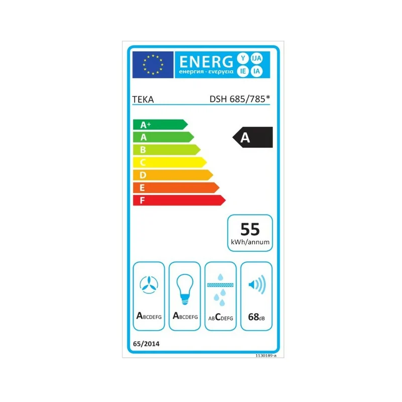 Hotte classique Teka DSH785 70 cm 68 dB 286 W Acier