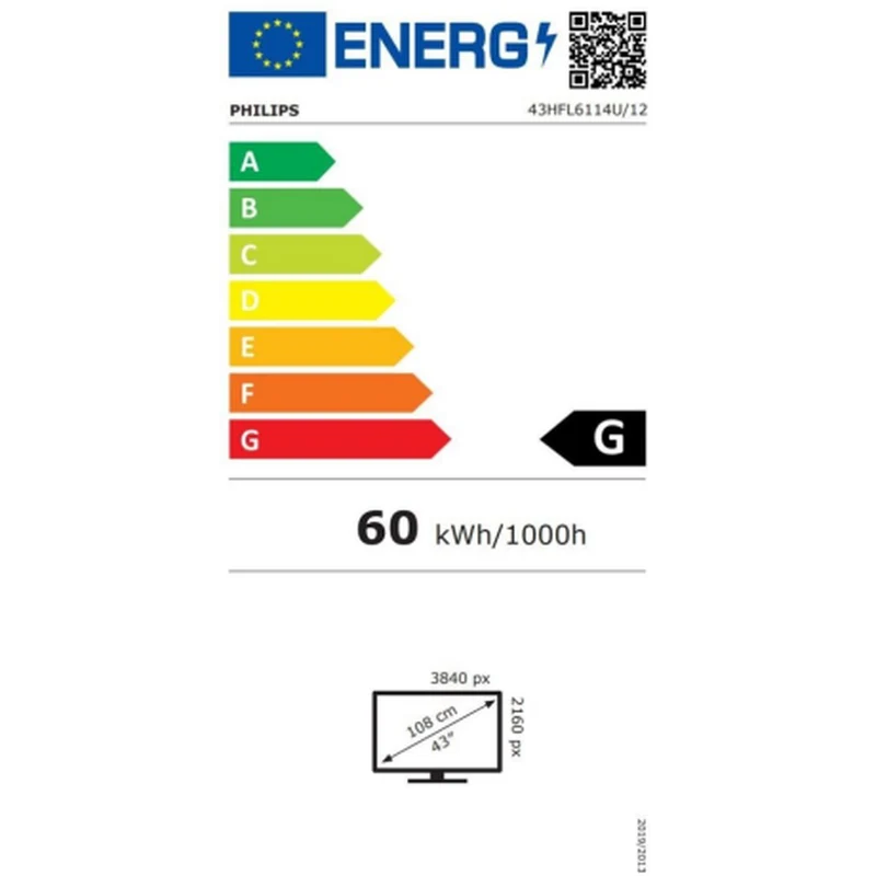 Téléviseur intelligent Philips 43HFL6114U/12 4K Ultra HD 43"