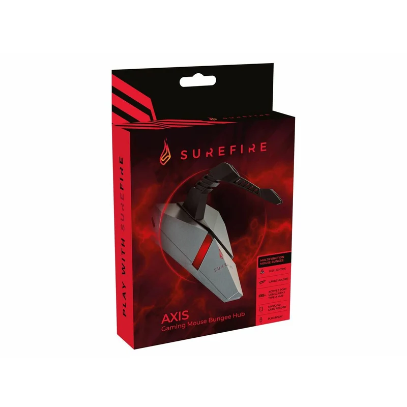 Support de câble de jeu Verbatim SureFire Axis gris