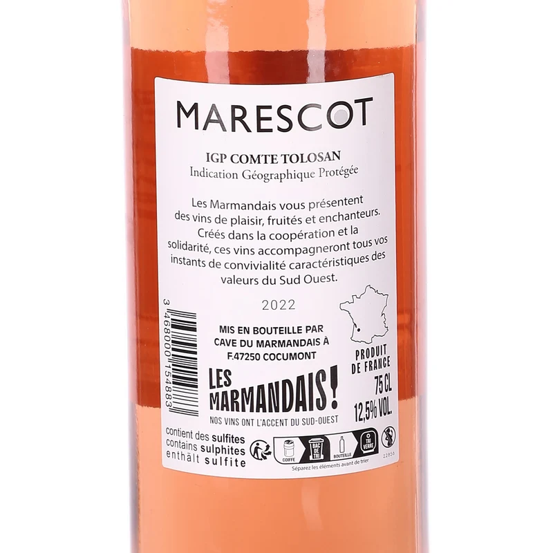 MARESCOT IGP COMTE TOLOSAN 2022 ROSE 12,5%