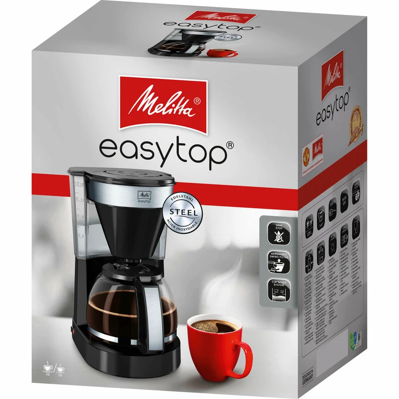 Cafetière électrique Melitta Easy Top II 1023-04 1050 W Noir 1050 W 1,25 L 900 g