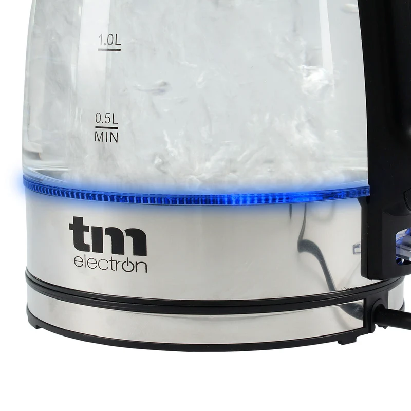 Bouilloire TM Electron 1,7 L Verre Borosilicate Cristal