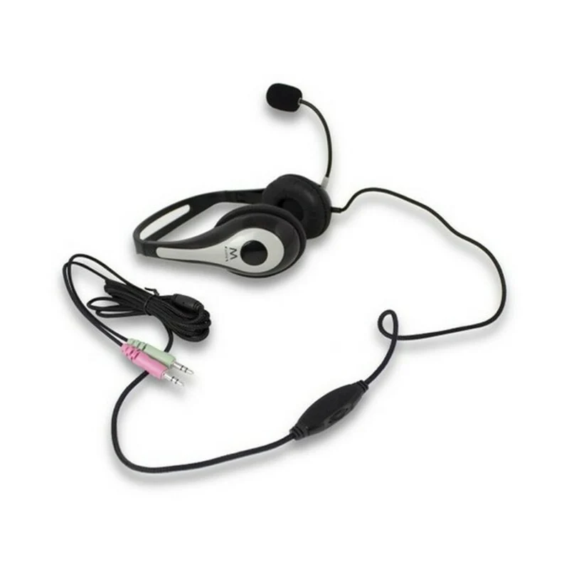Casque avec microphone Ewent EW3562 noir noir/argent