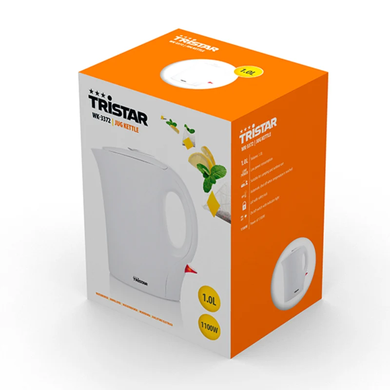 Bouilloire Tristar WK-3372 Plastique Blanc 1100 W 1 L