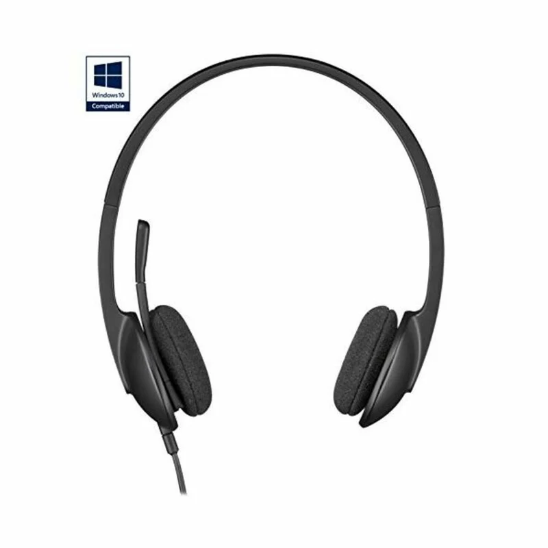 Casque avec microphone Logitech 981-000475 USB 1,8 m noir