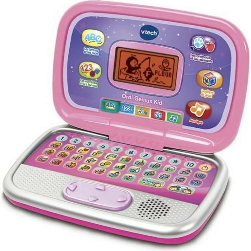 Ordinateur portable Vtech Ordi Genius Kid Jeu éducatif Rose Interactif Français (FR)