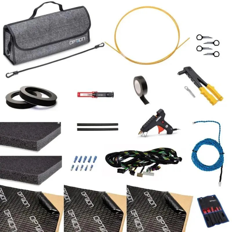 OPTION SET-105 – Kit DSP, Haut-Parleurs & Subwoofer pour Skoda Superb III | Plug & Play