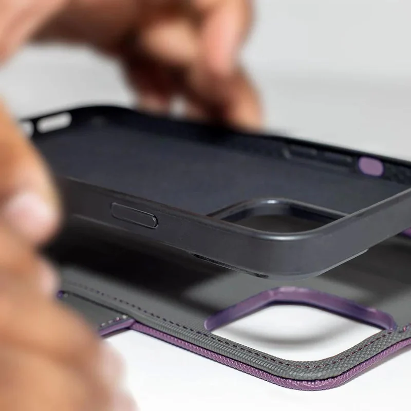 5th Ave Wallet Case avec MagSafe - iPhone 16 Pro Max - Mauve