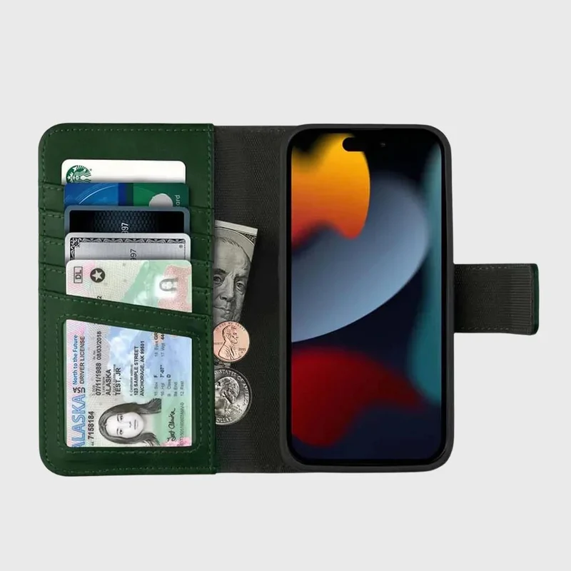 5th Ave Wallet Case avec MagSafe - iPhone 16 Pro - Vert