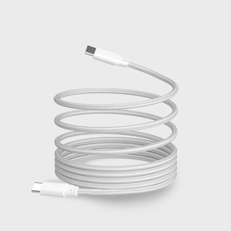Câble magnétique USB-C vers USB-C de 2 mètres - Blanc