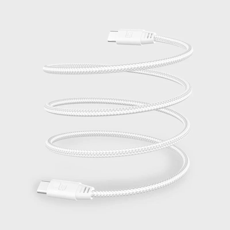 Câble magnétique USB-C vers USB-C de 2 mètres - Blanc