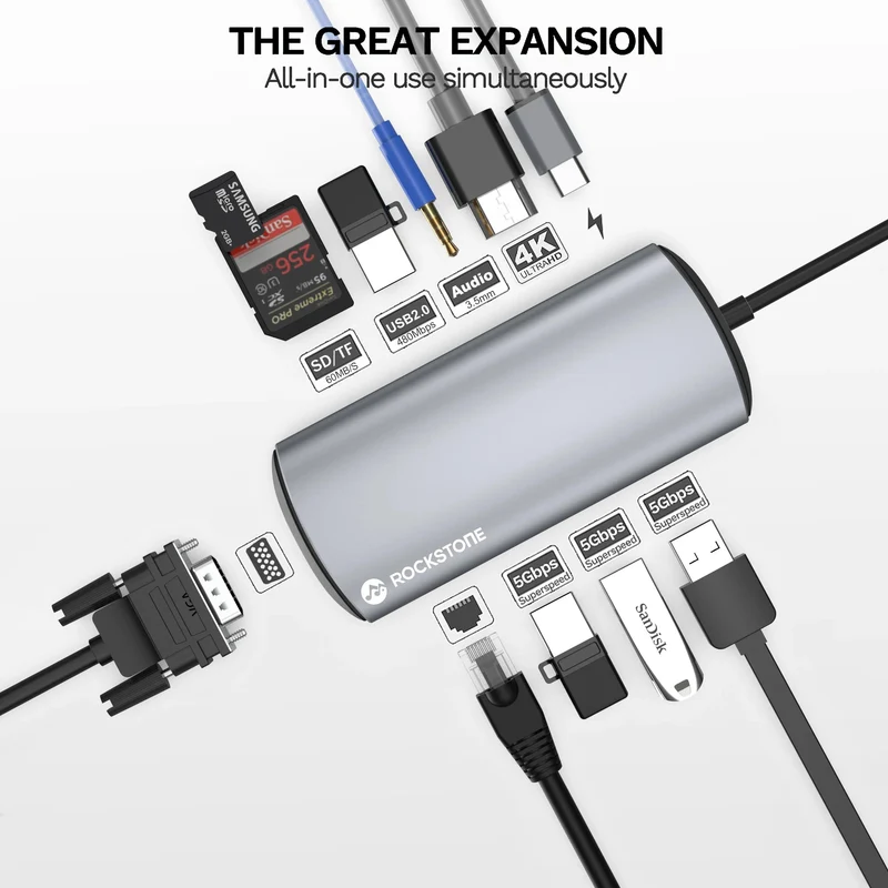 Hub Rockstone USB-C 11-en-1
