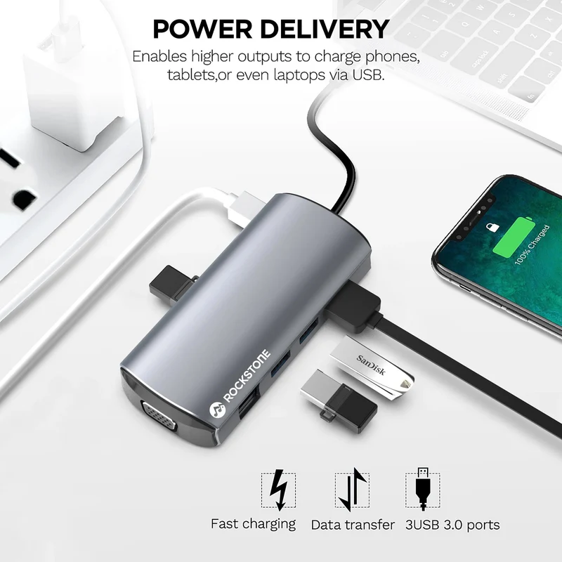 Hub Rockstone USB-C 11-en-1