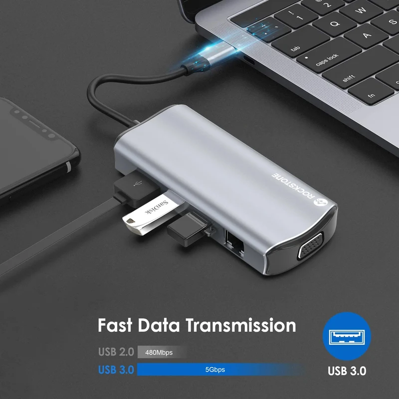 Hub Rockstone USB-C 11-en-1