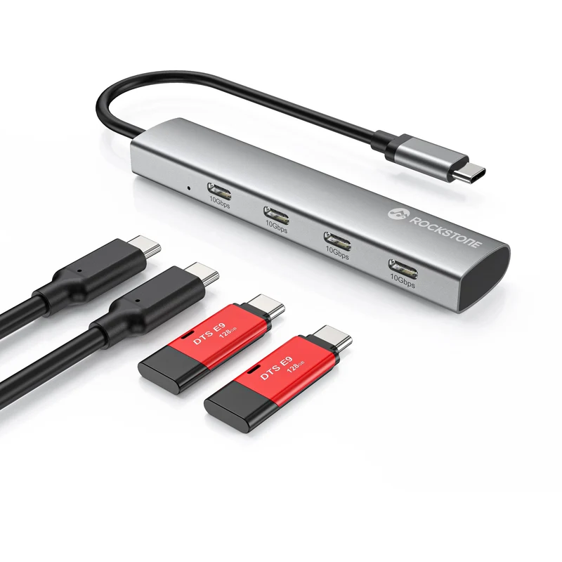 Hub 4-en-1 USB-C Rockstone