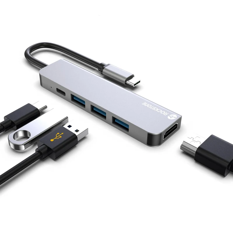 Hub Rockstone USB-C 5-en-1