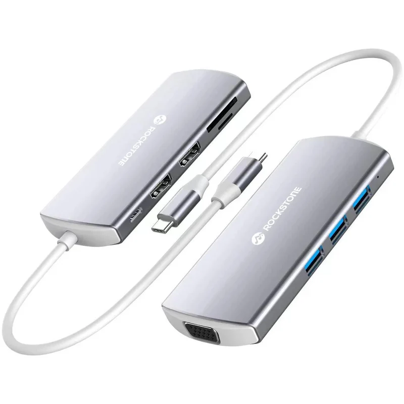 Hub HDMI double USB-C 9-en-1 de Rockstone
