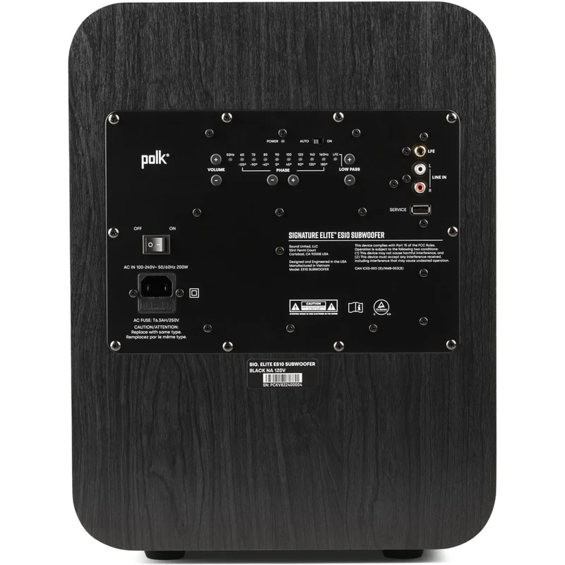 Caisson 10 po 200W Polk ES10SUB - Noir