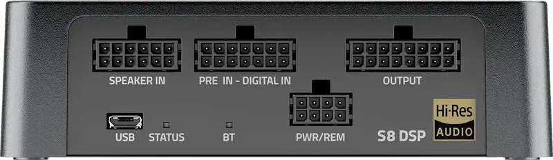 HERTZ S8 DSP – Processeur audio Hi-Res | 8 sorties RCA | Bluetooth 5.0 intégré