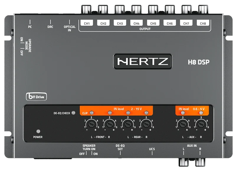 HERTZ H8 DSP – Processeur audio numérique | 8 sorties PRE OUT | Entrées analogiques et optiques