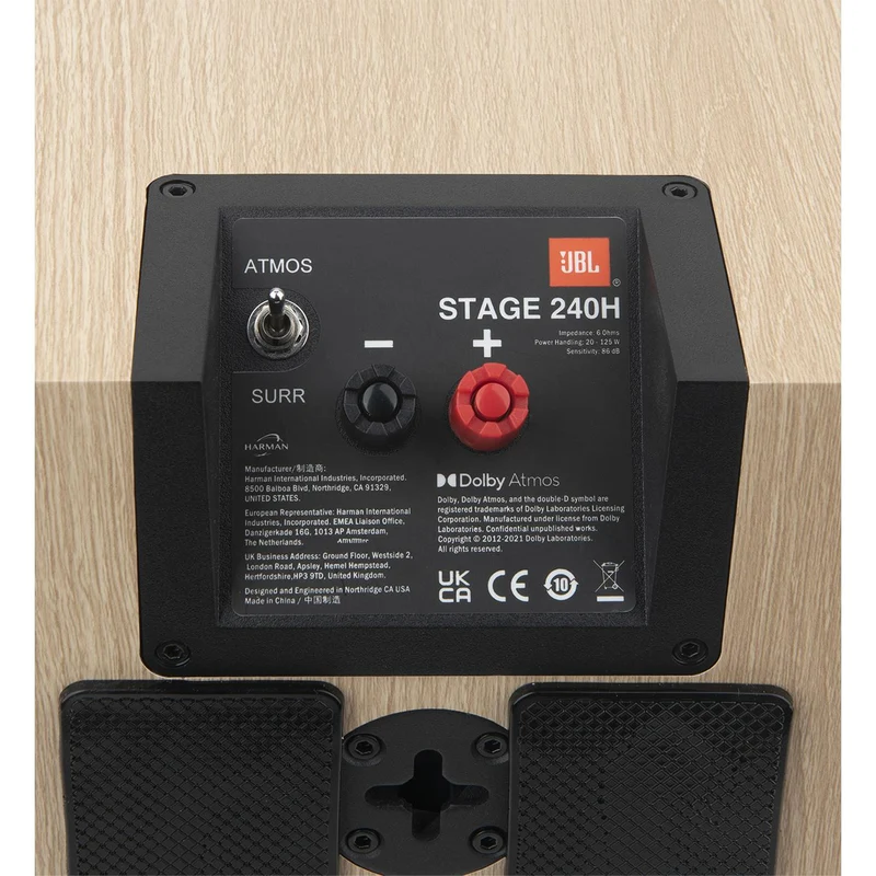 Enceinte Surround 75W, JBL 240H Blanc - Paire