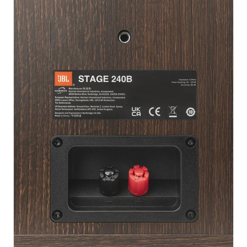 Enceinte bibliothèque Stage 75W, JBL 240B Noir- PAIRE