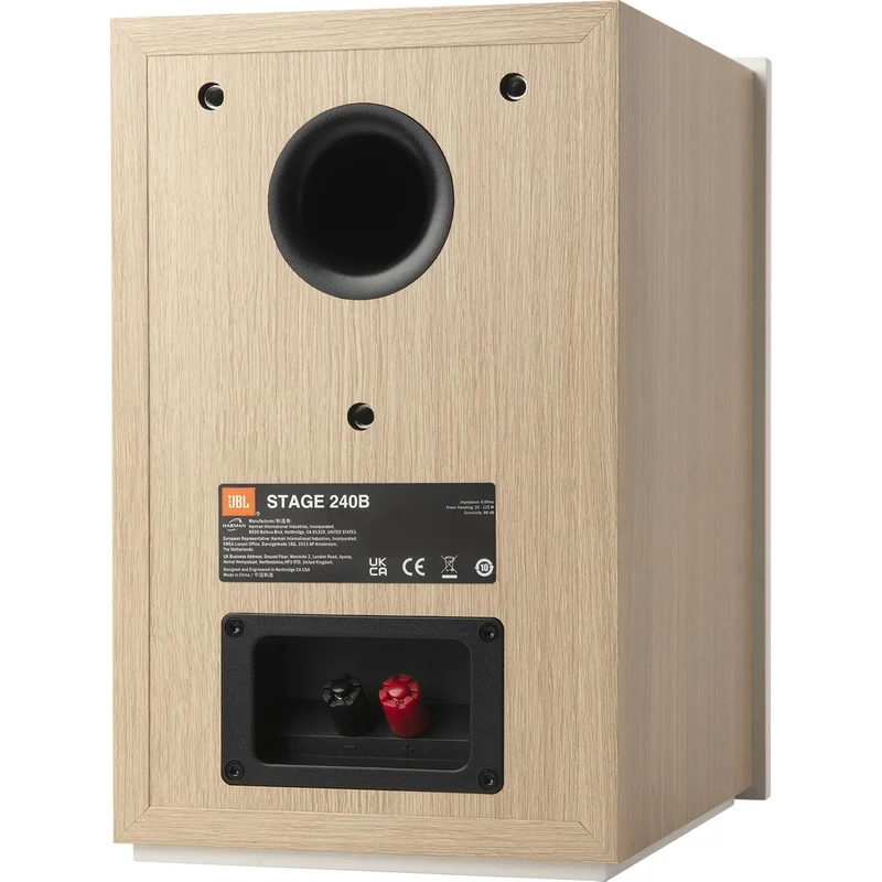 Enceinte bibliothèque Stage 75W, JBL 240B Blanc- PAIRE