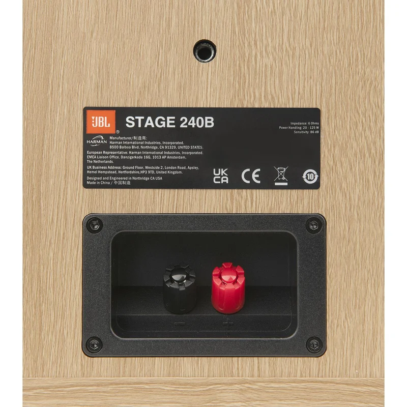 Enceinte bibliothèque Stage 75W, JBL 240B Blanc- PAIRE
