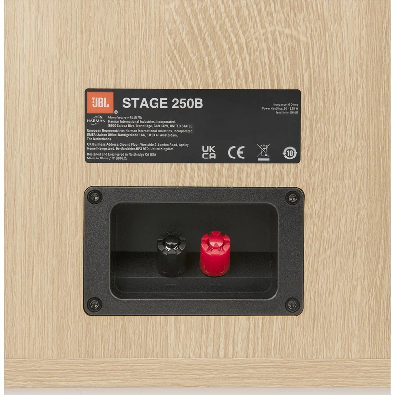 Enceinte bibliothèque Stage 75W, JBL 250B Blanc- PAIRE