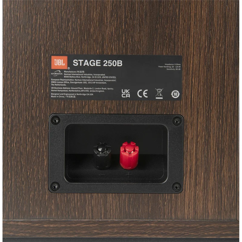 Enceinte bibliothèque Stage 75W, JBL 250B Noir- PAIRE