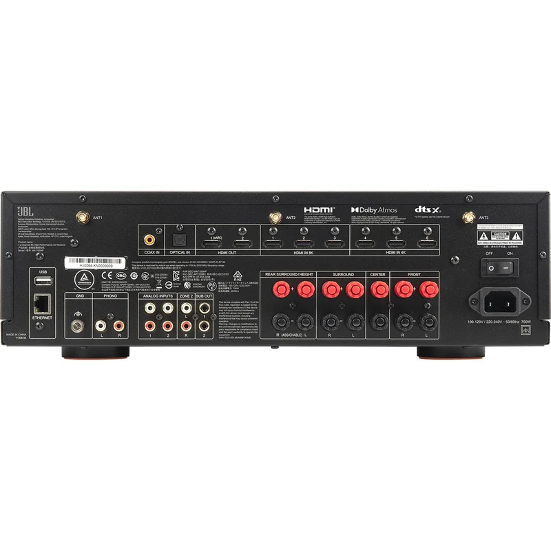 Récepteur AV Réseau 4K 7.2 X 125W, JBL MA7100HP - Noir