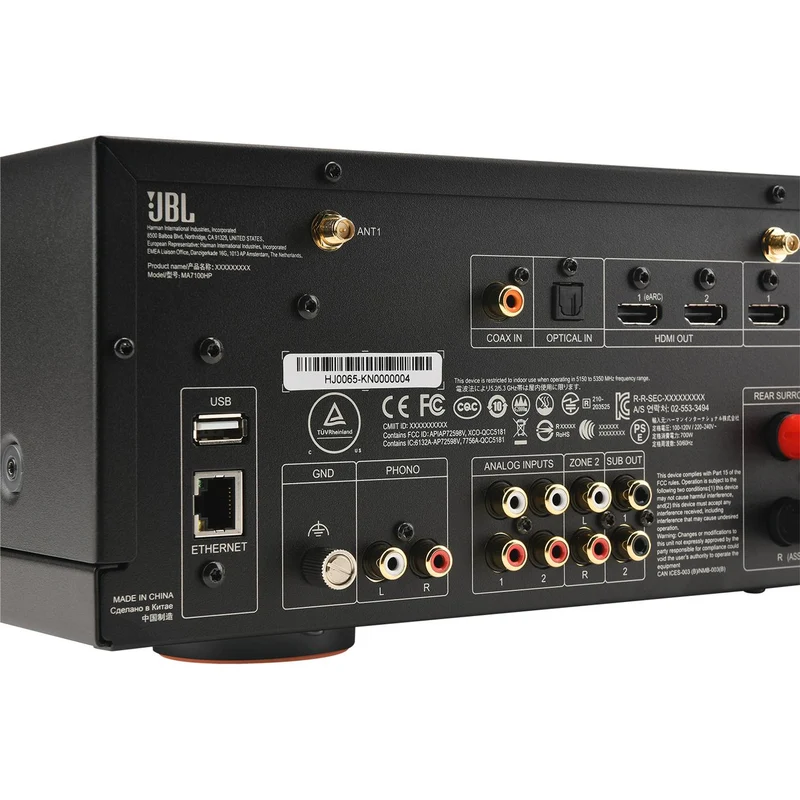 Récepteur AV Réseau 4K 7.2 X 125W, JBL MA7100HP - Noir
