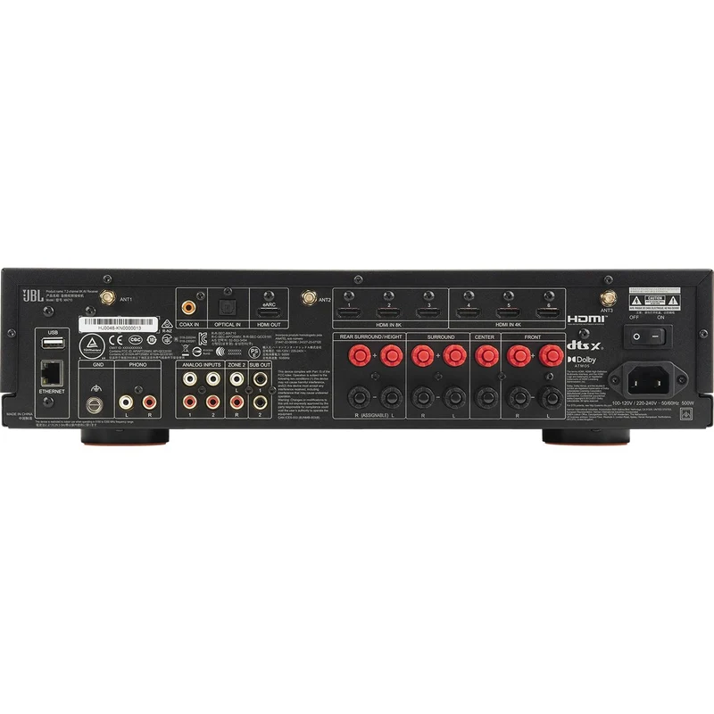 Récepteur AV Réseau 4K 7.2 X 110W, JBL MA710 - Blanc