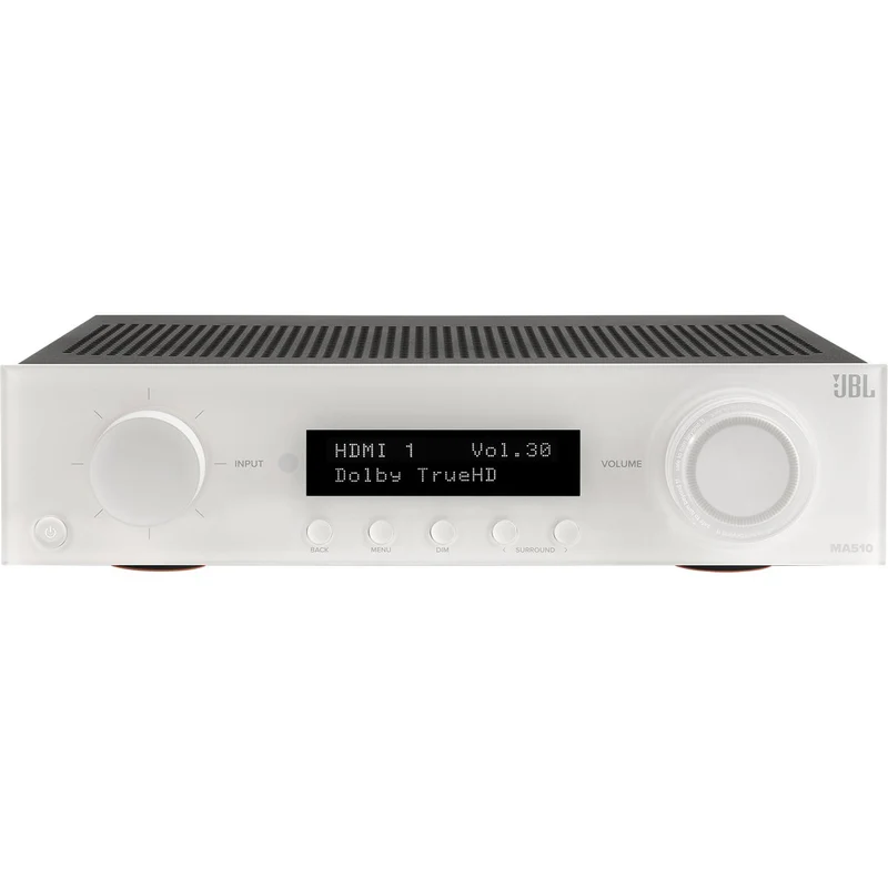 Récepteur AV Réseau 4K 5.2 X 75W, JBL MA510 - Blanc