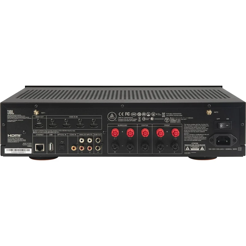 Récepteur AV Réseau 4K 5.2 X 75W, JBL MA510 - Blanc