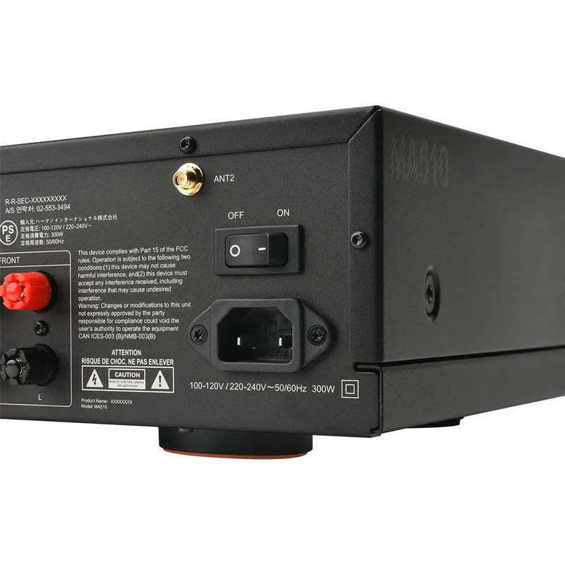 Récepteur AV Réseau 4K 5.2 X 75W, JBL MA510 - Blanc