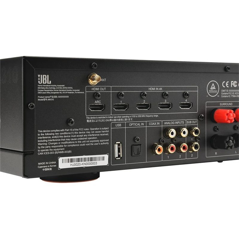 Récepteur AV 4K 5.2 X 60W, JBL MA310 - Noir