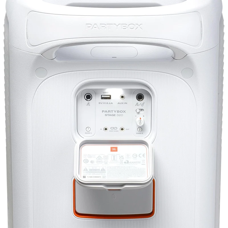 Haut-parleur sans fil 240W Batterie 18H, JBL Partybox Stage 320SW -Blanc