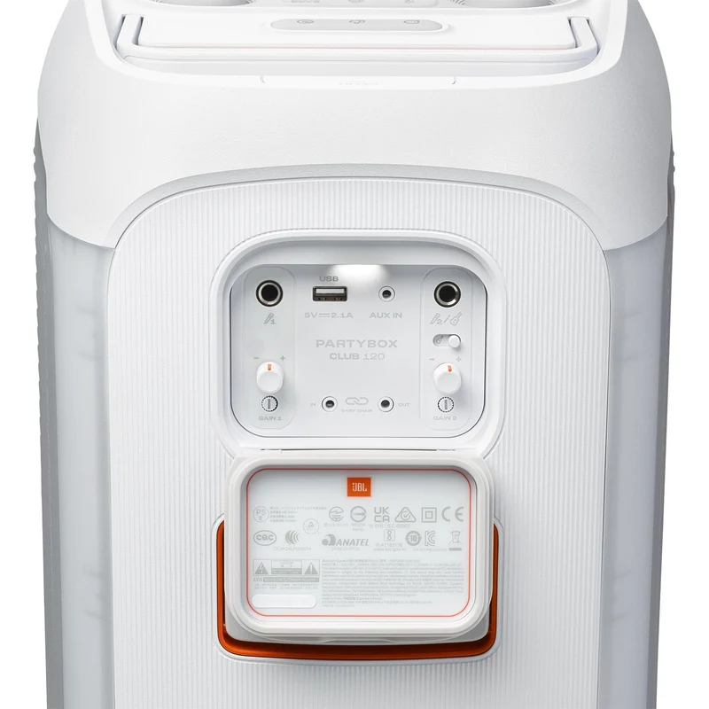 Haut-parleur sans fil Batterie 12 HRS PB Bluetooth, JBL PartyBox Club 120 - Blanc