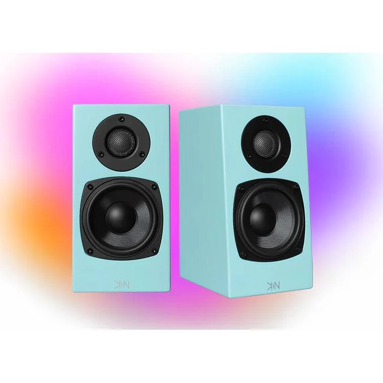 Enceinte bibliothèque 100W, KINONE- Bleu - Paire