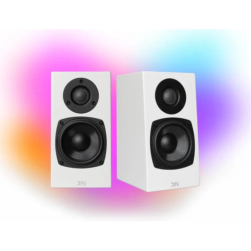 Enceinte bibliothèque 100W, KINONE- Blanc - Paire