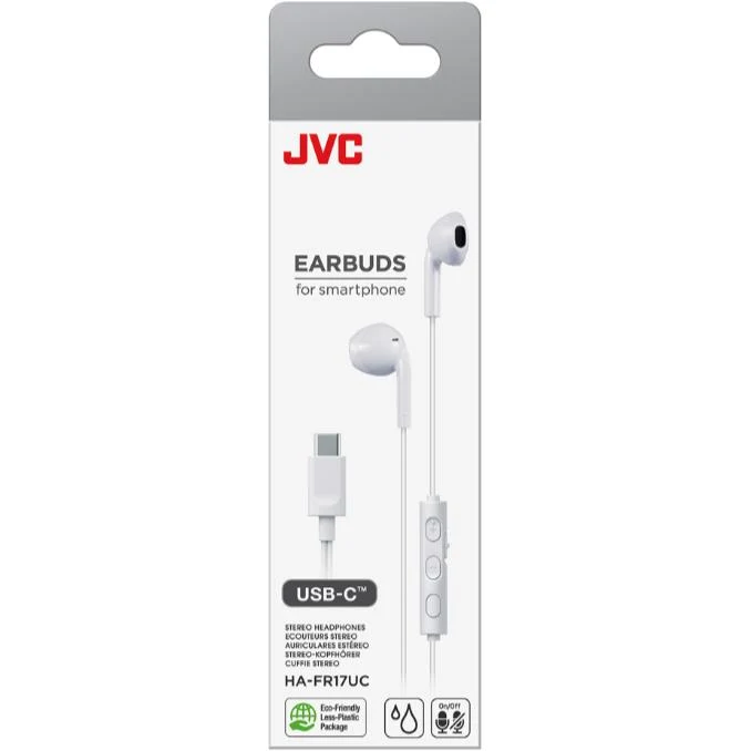 Écouteurs- bouton filaire USB-C , JVC HA-FR17UC-W - Blanc Coco